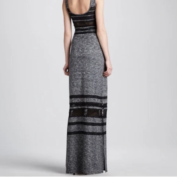 Free People Hazy Daze Grey W/ Black Lace Maxi Dress - Picture 3 of 17